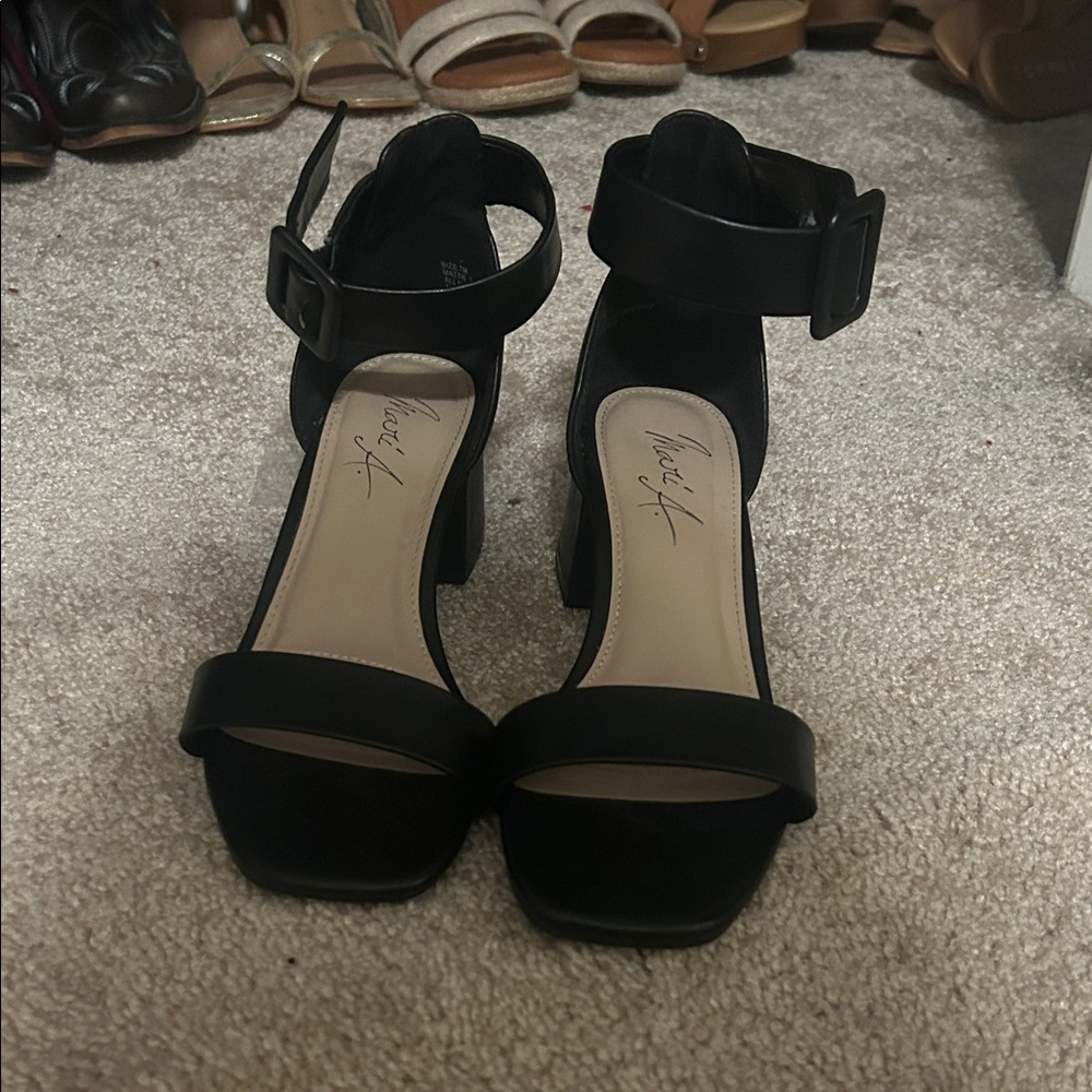 Chinese Laundry Black Ankle Strap Heels